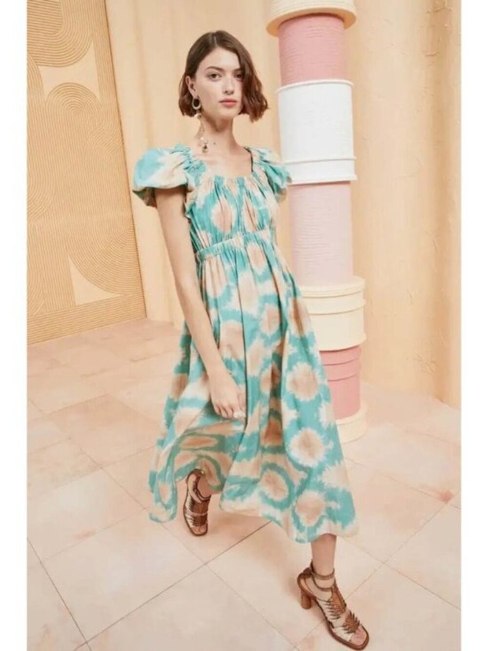 Ulla Johnson Nanette Midi Dress in Calcite